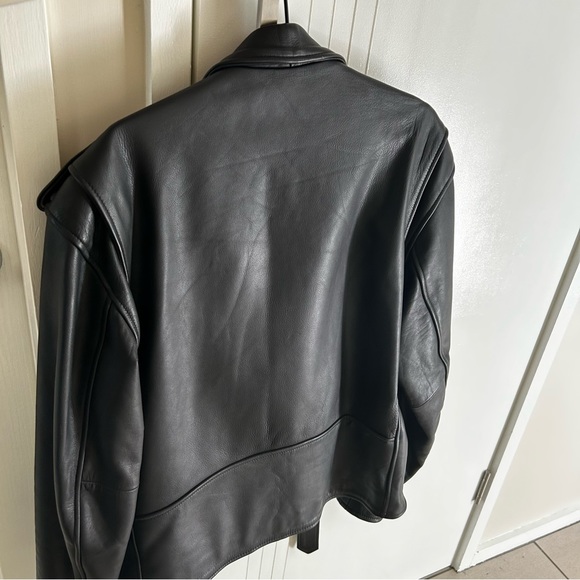 A-One Leather Biker Jacket XL - Picture 3 of 4